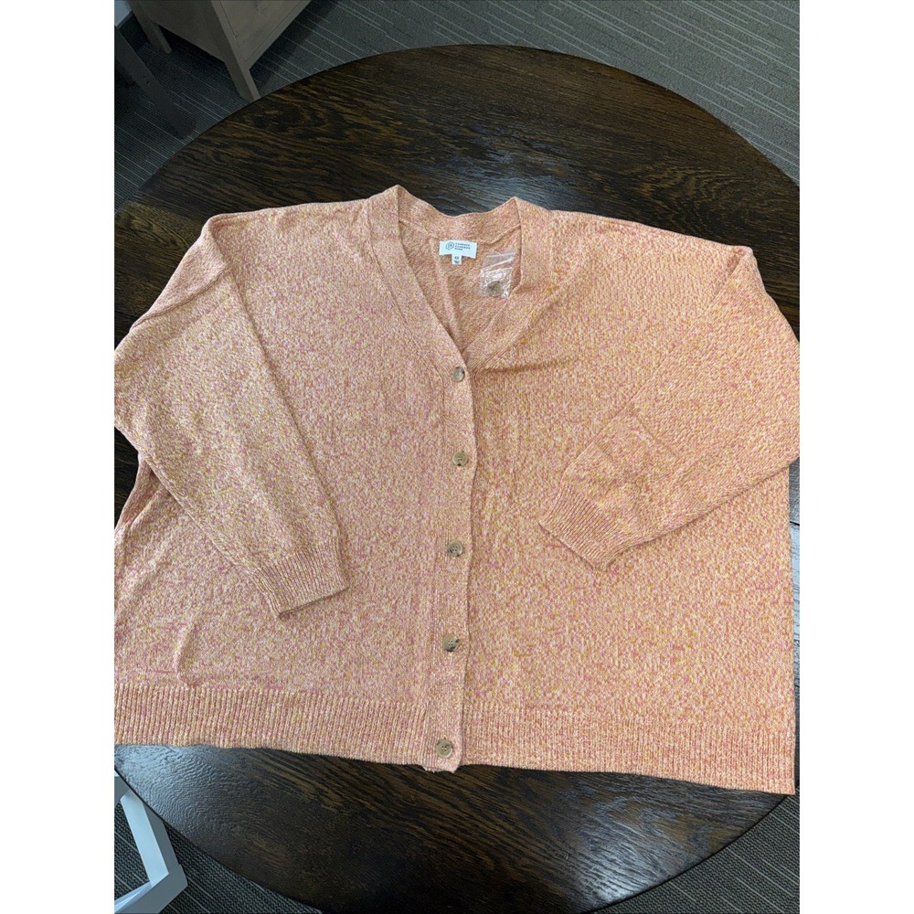 Candace Cameron Bure sweater Cardigan 4X Orange Pink NWT